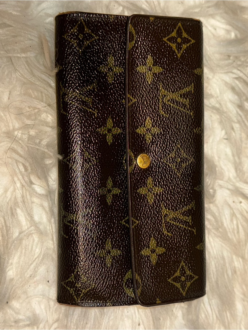 Louis Vuitton Monogram Sarah Long Wallet Vintage Brown